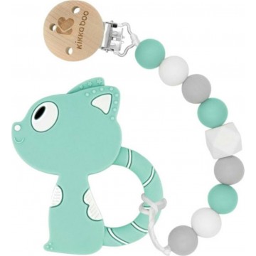 Kikka Boo Κλιπ Πιπίλας με Μασητικό Mint Cat ΠΙΠΙΛΕΣ - ΑΞΕΣΟΥΑΡ ΠΙΠΙΛΑΣ